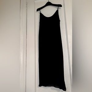 *NEW* NY&Co Black Draped/Cowl Neck Dress with side slit